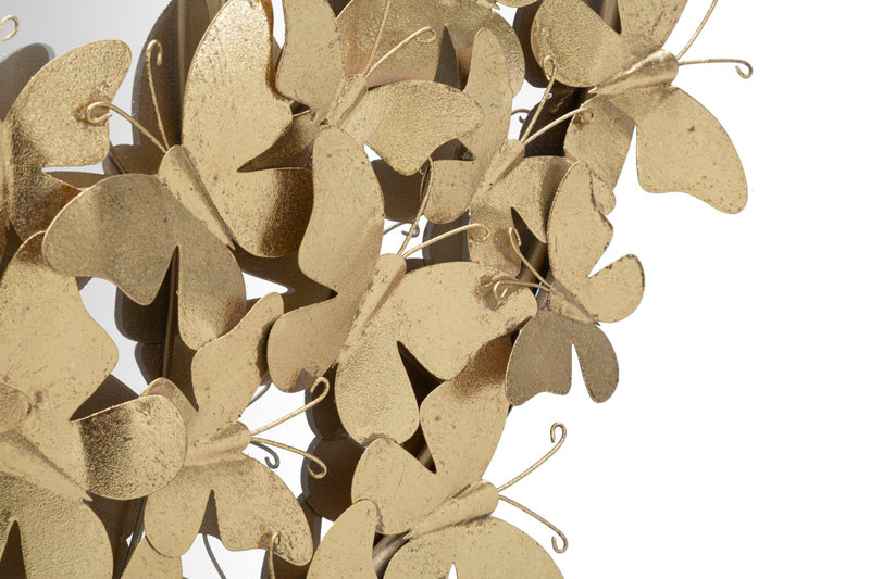 Specchio Glam Oval Butterfly 59x3x89,5 Misura Specchio 46x78 cm in Ferro Oro-2