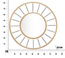 Specchio da Muro Glam Dark Ø81x6,5 Misura Specchio Ø41,5 cm in Ferro Oro e Nero-5