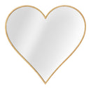 Specchio Glam Heart 55,5x2x54,5 cm in Ferro Specchio e MDF Oro-1