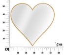 Specchio Glam Heart 55,5x2x54,5 cm in Ferro Specchio e MDF Oro-6