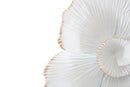 Specchio Bianco Flower 82x2,6x85,5 cm in Ferro Specchio e MDF Bianco e Oro-3