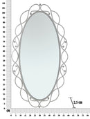 Specchio Oval Argento 60x2,5x110 cm in Ferro e MDF Argento-6