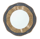 Specchio da Muro Shai Dark Ø65,5x5 cm in Ferro e MDF Multicolor-1