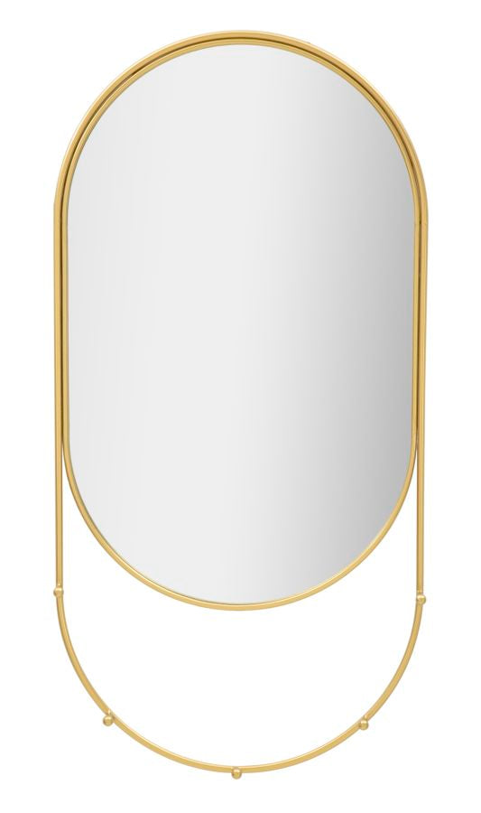 Specchio da Muro Appendi Abiti 40x5,5x79,5 cm in Ferro e MDF Oro prezzo