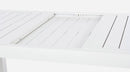 Tavolo da Giardino Allungabile 160/240x90x75 cm in Alluminio Hilde Bianco-5
