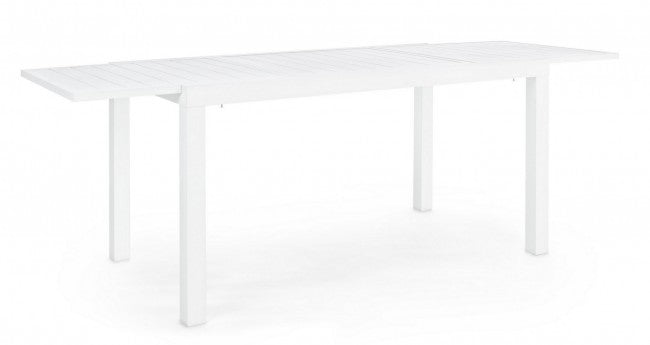 Tavolo Allungabile Hilde 140-210x77 cm Bianco in Alluminio-1