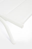 Lettino Prendisole da Giardino 61x192x96 cm con Ruote in Alluminio Bianco-4