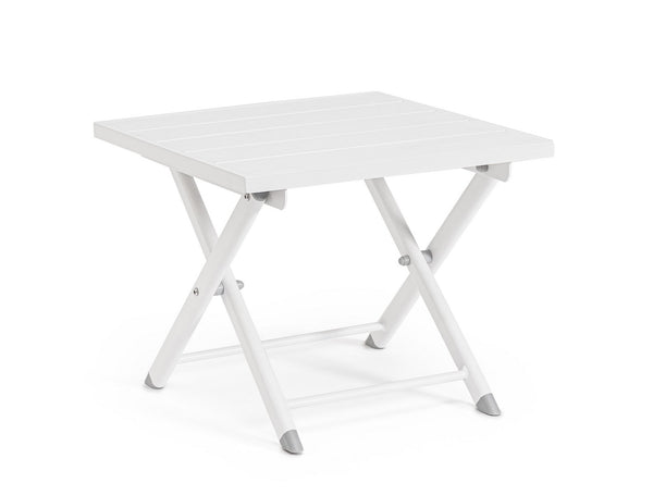 prezzo Tavolino da Salotto 44x43x36 cm in Alluminio Taylor Bianco