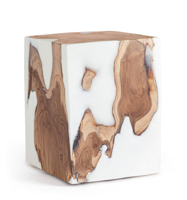 Tavolino da Soggiorno 30x30x40 cm in Legno Melty Bianco online