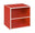 Cubo con Mensola Composite in Legno Rosso
