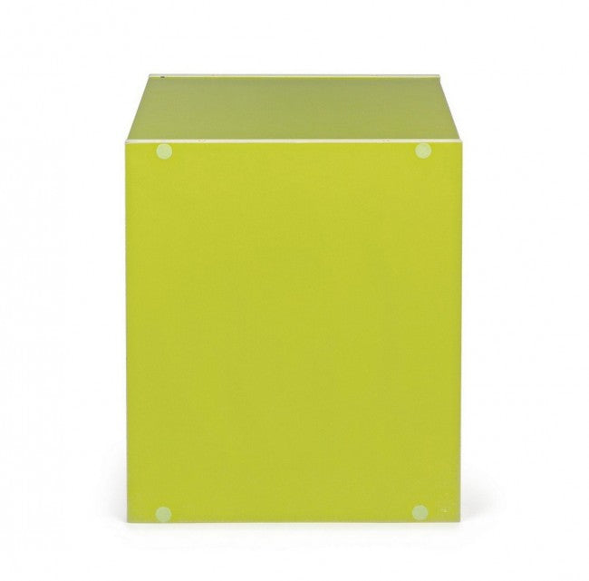 Cubo con Mensola Composite in Legno Verde-3