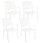 Set 4 Sedie da Giardino 65x60x92h cm con Braccioli Ivrea Bianco