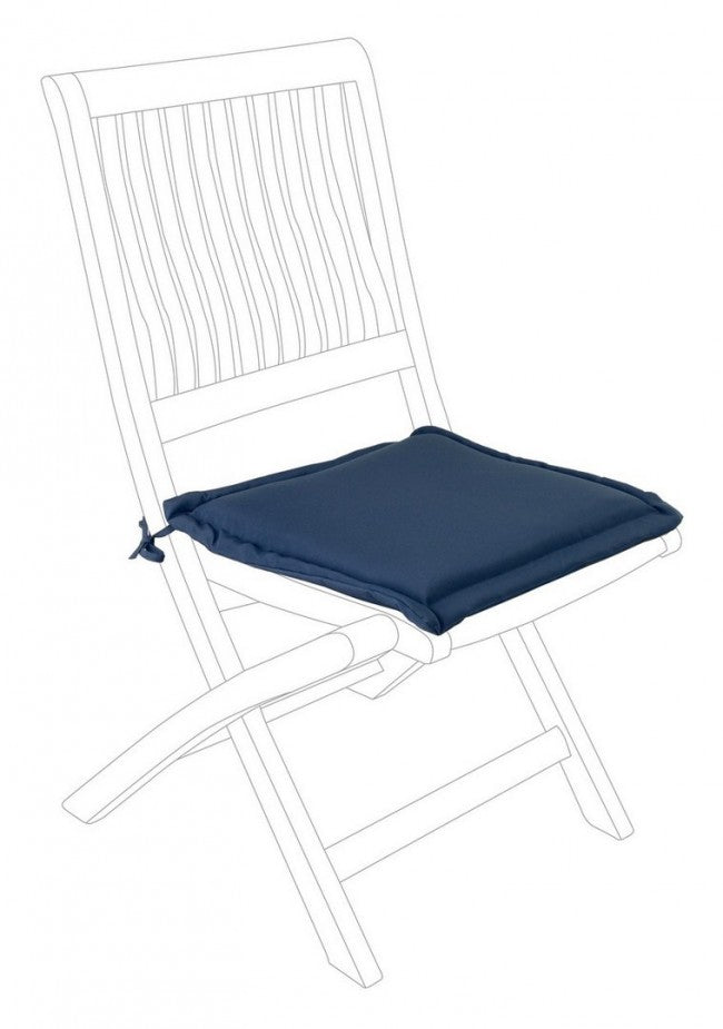 Cuscino Poly180 Blu Seduta Quadrata in Tessuto per Esterno-1