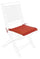 Cuscino Poly180 Rosso Arancio Seduta Quadrata in Tessuto per Esterno