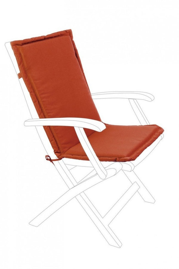 Cuscino Poly180 Rosso Arancio Schienale Medio in Tessuto per Esterno prezzo