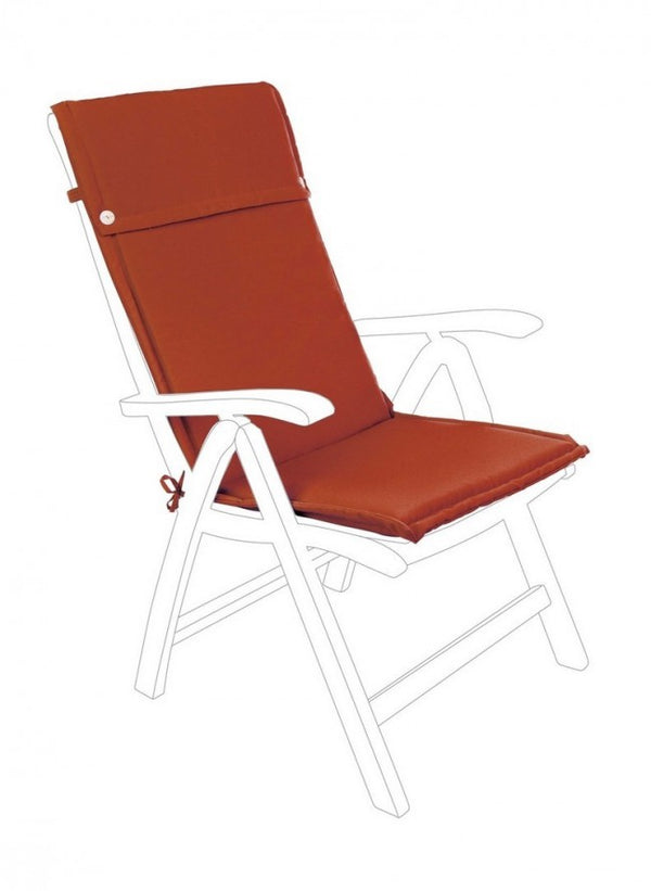 Cuscino Poly180 Rosso Arancio Schienale Alto in Tessuto per Esterno prezzo