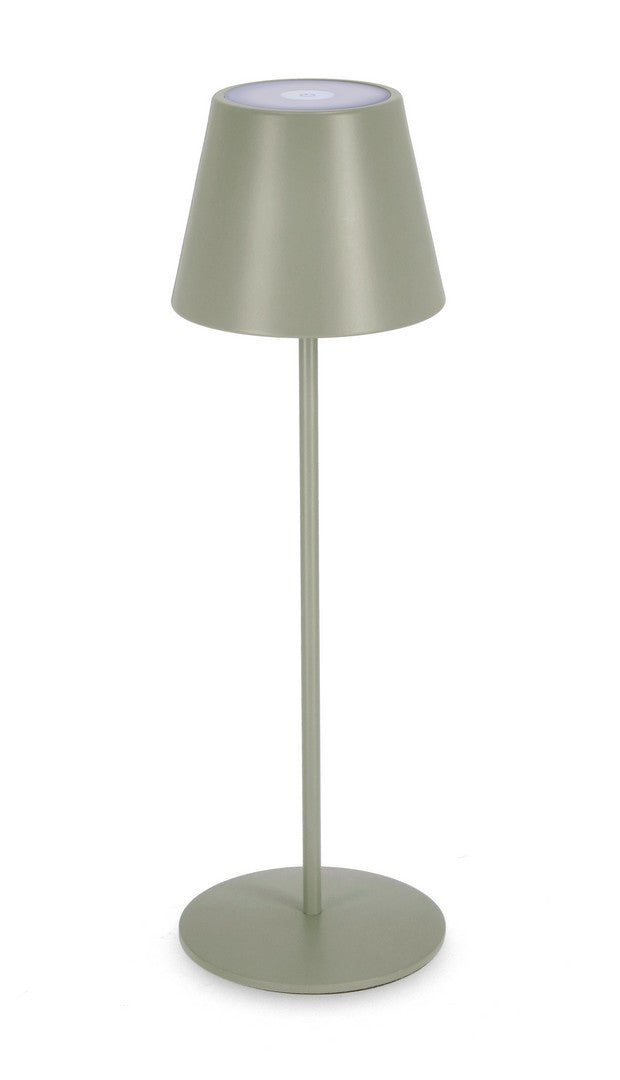 Lampada  da Tavolo Ø12x38 cm in Metallo Etna Verde Salvia-1