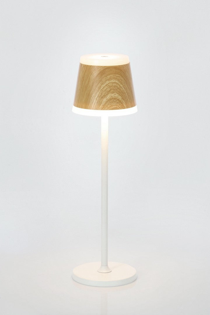 Lampada  da Tavolo Ø11x38,5 cm in Metallo Klara Bianca-2
