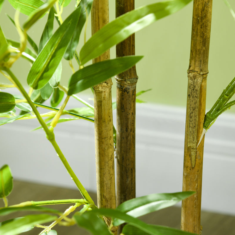 Pianta Artificiale di Bambù da Interno H120 cm con Vaso Verde-9
