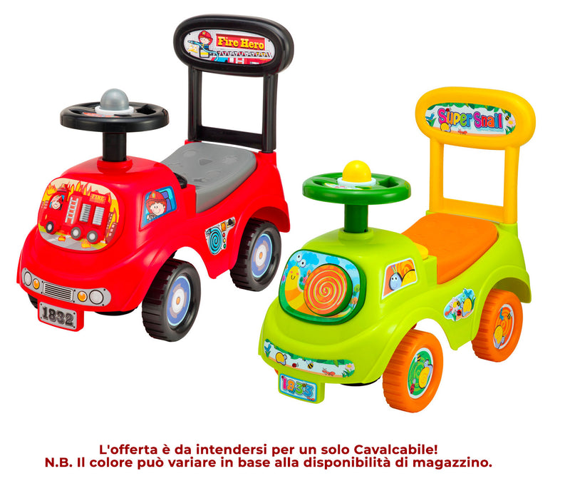 Camioncino Cavalcabile per Bambino 48x23x42 cm con Clacson Rosso o Verde-4