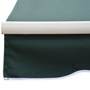 Tenda da Sole Avvolgibile Manuale a Parete Tessuto di Poliestere Verde 2.5x2m -9