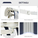 Tenda da Sole 295x250 cm in Alluminio e Poliestere Blu e Bianco-6