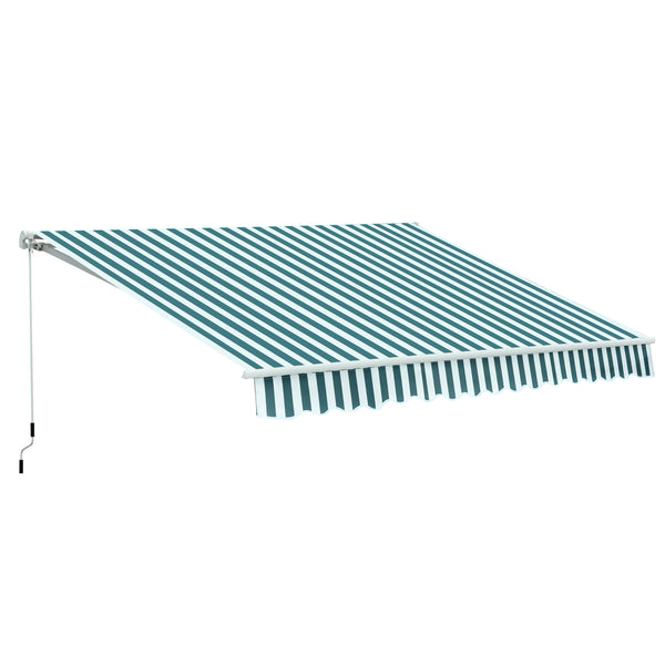 Tenda da Sole Avvolgibile a Parete 295x250 cm in Metallo e Poliestere Verde/Bianco online