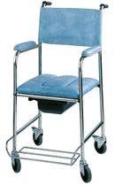 Sedia Sanitaria Pieghevole in Tubi di Acciaio Nasti Comoda Eco Azzurra-1