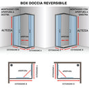 Box Doccia Semicircolare 2 Ante Scorrevoli In Cristallo Opaco 5mm Fosterberg Aarhus Varie Misure-10