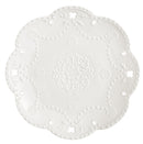 Piatto Tondo Ø25,5 Traforato in Porcellana Kaleidos Charme Bianco-1