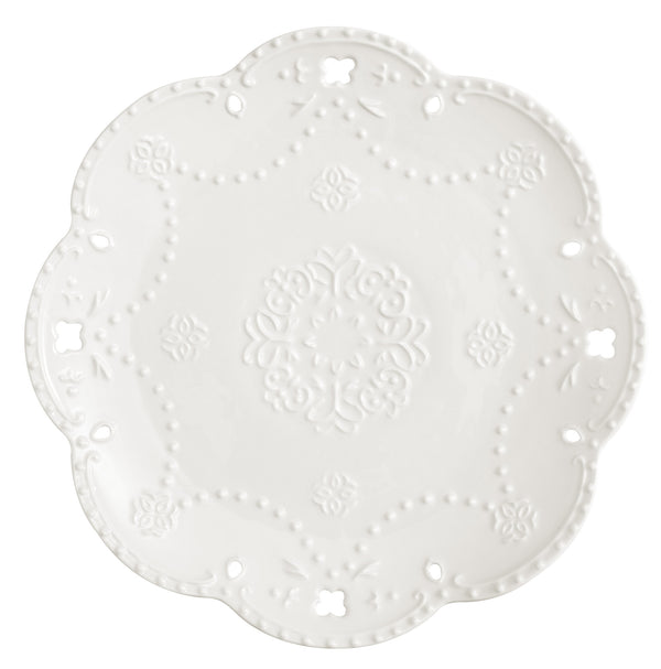 prezzo Piatto Tondo Ø25,5 Traforato in Porcellana Kaleidos Charme Bianco