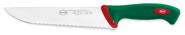 Coltello Francese Seghettato Lama 22 cm Manico Antiscivolo Sanelli Premana Verde/Rosso prezzo