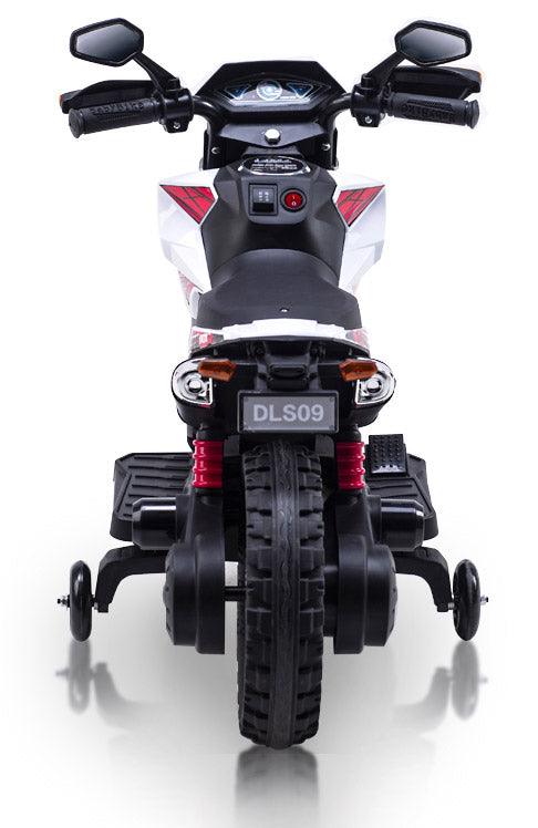 Moto Elettrica per Bambini 12V Motocross Bianca-2
