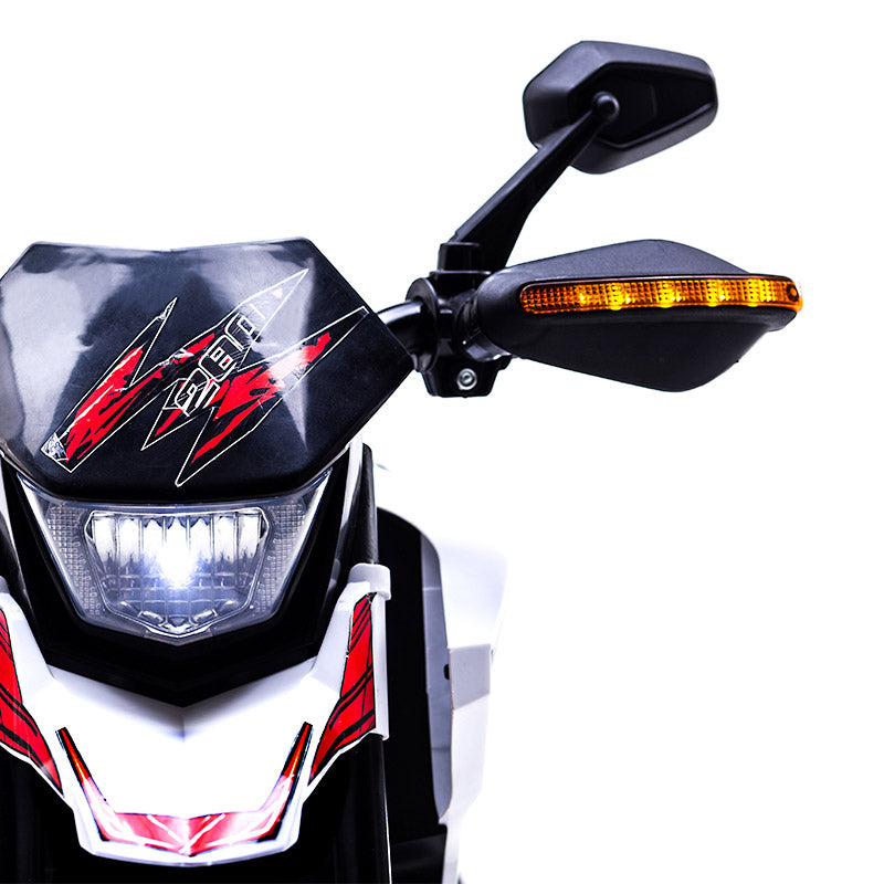 Moto Elettrica per Bambini 12V Motocross Bianca-4