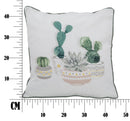 Cuscino Cactus 45x45 cm Poliestere Bianco e Verde-8