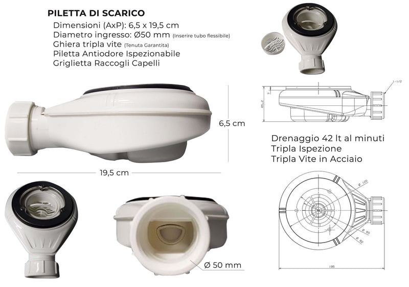 Piatto Doccia in Pietra 100x170 cm Bonussi Canton Sabbia-9