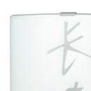 Applique Quadrata Vetro Bianco Simboli Cinesi interno Moderno E27 Ambiente 112/00112-2