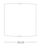 Applique Quadrata Vetro Bianco Simboli Cinesi interno Moderno E27 Ambiente 112/00112-3