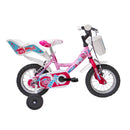 Bicicletta per Bambina 12” 2 Freni Bimba Mya Ciclamino o Rosa/Ciclamino-3