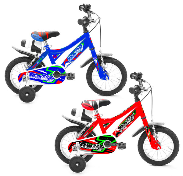 Bicicletta per Bambino 12” 2 Freni Bimbo Rally Blu o Rosso sconto