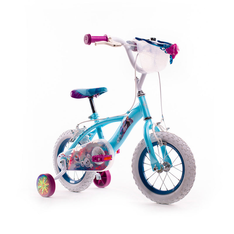 Bicicletta per Bambina 12” 2 Freni con Licenza Disney Frozen Azzurra-1