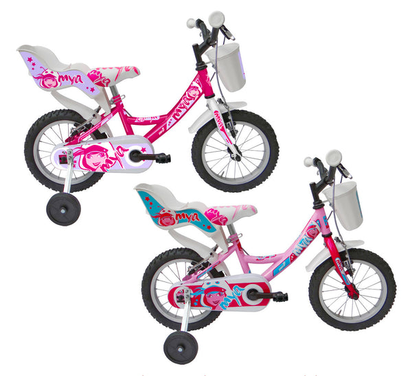 prezzo Bicicletta per Bambina 14” 2 Freni Bimba Mya Ciclamino o Rosa/Ciclamino