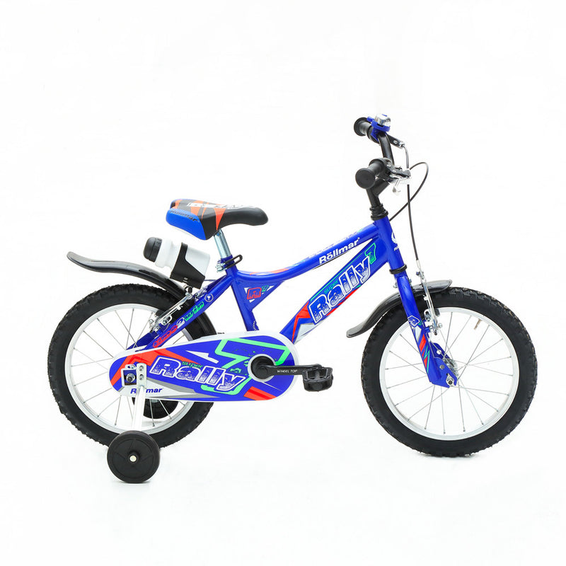 Bicicletta per Bambino 14” 2 Freni Bimbo Rally Blu o Rosso-2