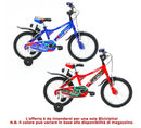 Bicicletta per Bambino 14” 2 Freni Bimbo Rally Blu o Rosso-4