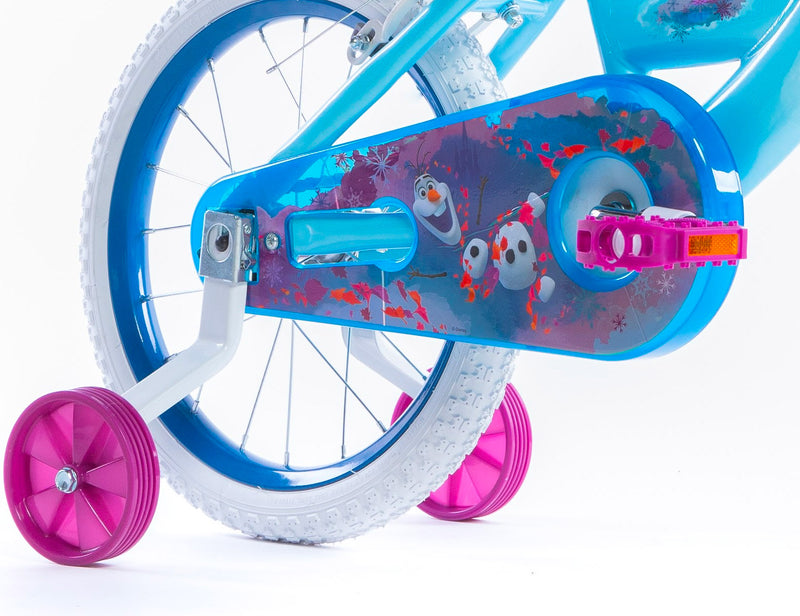 Bicicletta per Bambina 16” 2 Freni con Licenza Disney Frozen Azzurra-4