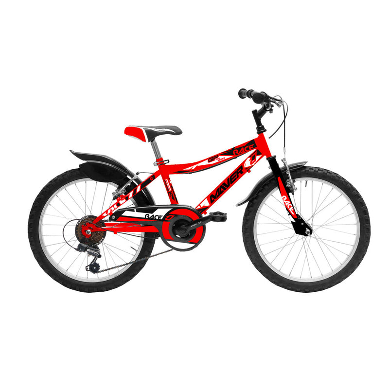 Bicicletta MTB Ragazzo 20” 18 Velocità Race Rosso o Nero/Verde o Nero/Giallo-2