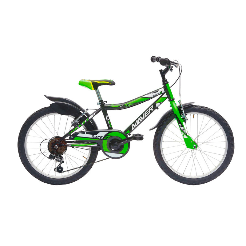 Bicicletta MTB Ragazzo 20” 18 Velocità Race Rosso o Nero/Verde o Nero/Giallo-3