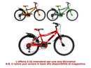 Bicicletta MTB Ragazzo 20” 18 Velocità Race Rosso o Nero/Verde o Nero/Giallo-5