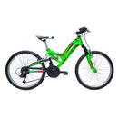 Bicicletta MTB Ragazzo 24” 6 Velocità Vyper Biammortizzata Giallo o Nero o Verde-4