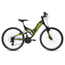 Bicicletta MTB Ragazzo 26” 6 Velocità Vyper Biammortizzata Giallo o Nero o Verde-3